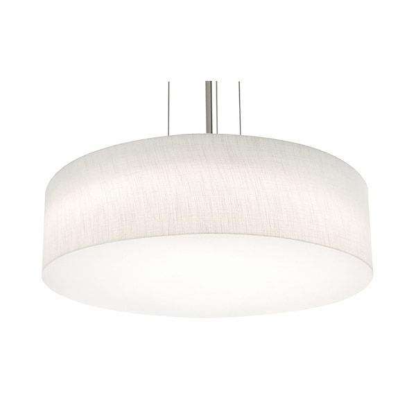 Afx Anton 24in. LED Pendant, Satin Nickel Finish, Linen White Shade ANP2432L5AJUDSN-LW - main
